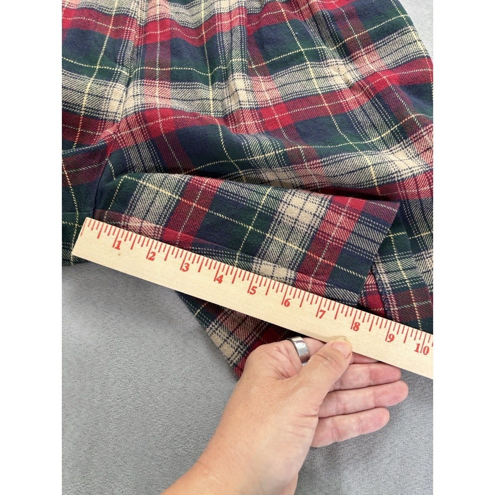 Vintage Talbots Plaid Pleated Bermuda Shorts 10 Twee Preppy High Waist Academia - Picture 7 of 10